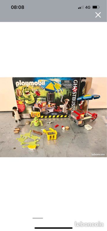 Playmobil 9222 Ghostbusters slimer stand hot dog Jeux Jouets
