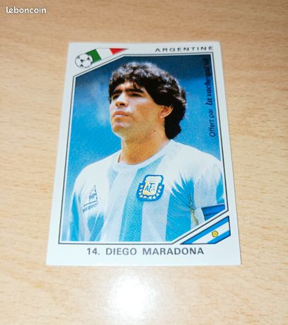 Maradona Panini France 87 – Autocollant N°447 En Excellent état, Non Collé, Légende Du Foot