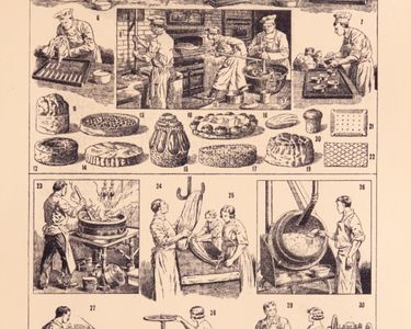 Poster vintage Pâtisserie, Reproduction format A4 21 x 29,7