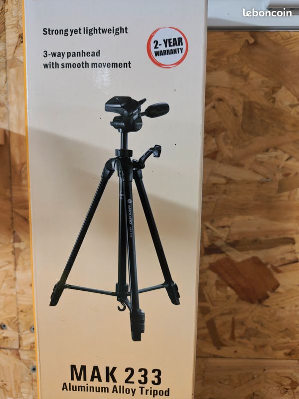 Trépied photo / vidéo Vanguard MAK 233 aluminium – Avec boîte (image 1)