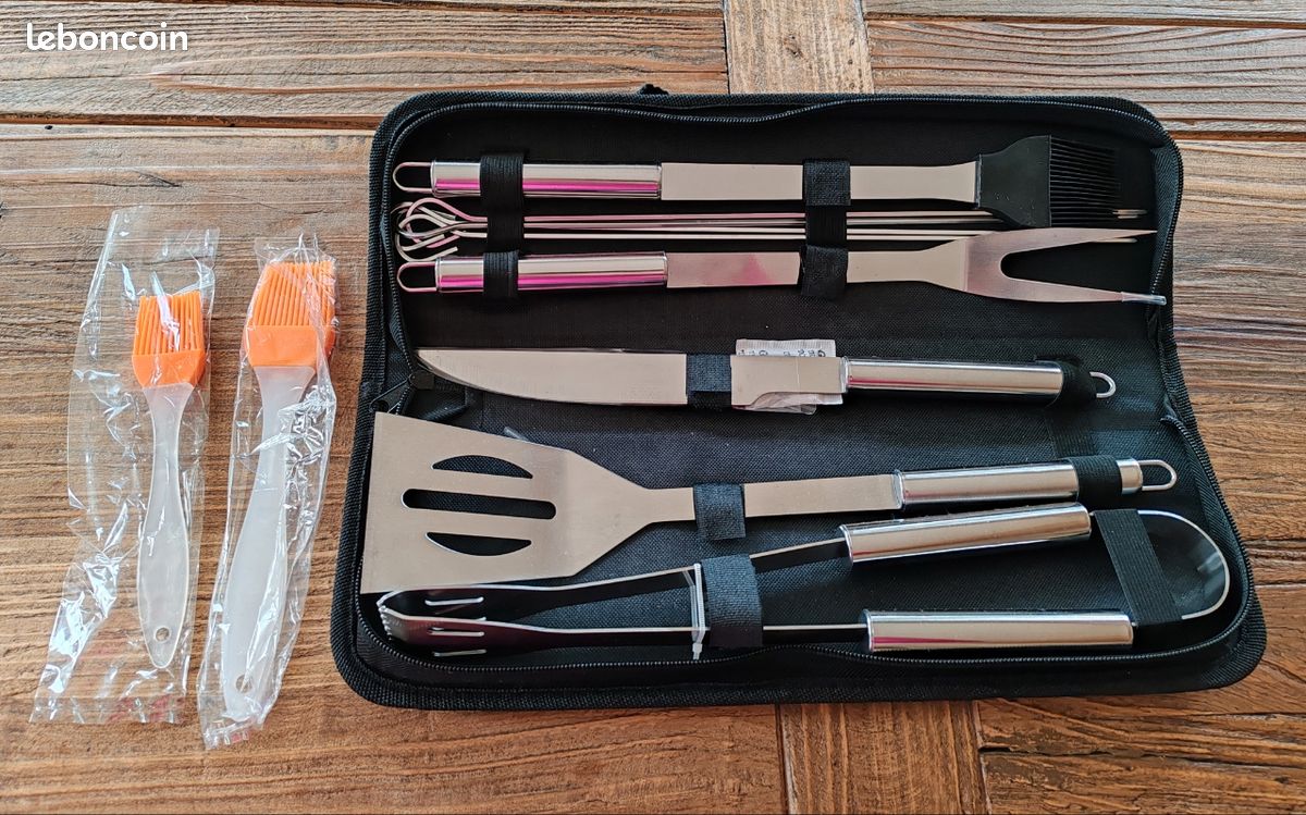 Kit barbecue/plancha 11 pièces avec valisette de rangement (image 2)