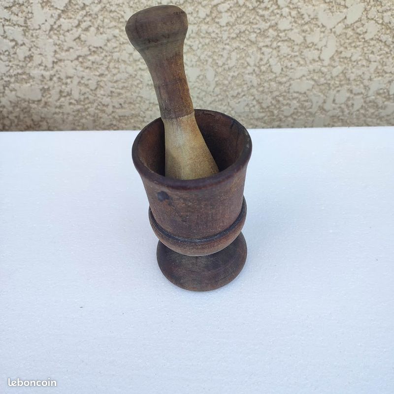 Mortier et pilpon en bois (image 5)