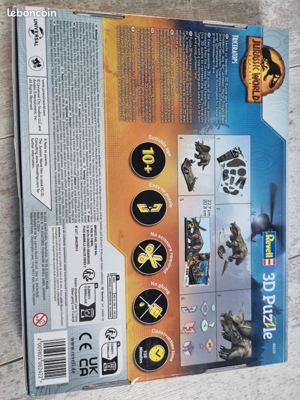 Puzzle 3d triceratops (image 2)