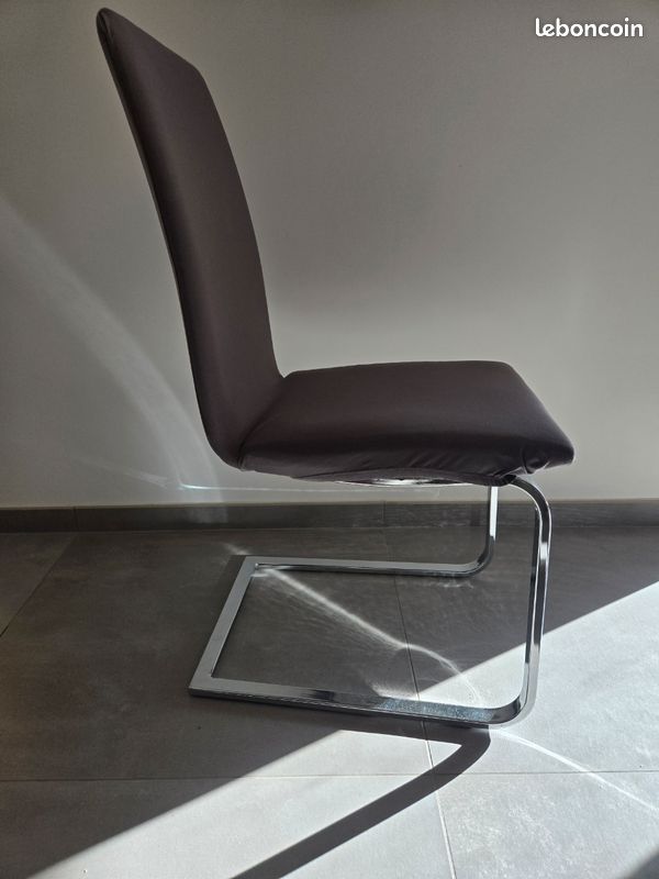 Chaises simili et chrome (image 2)