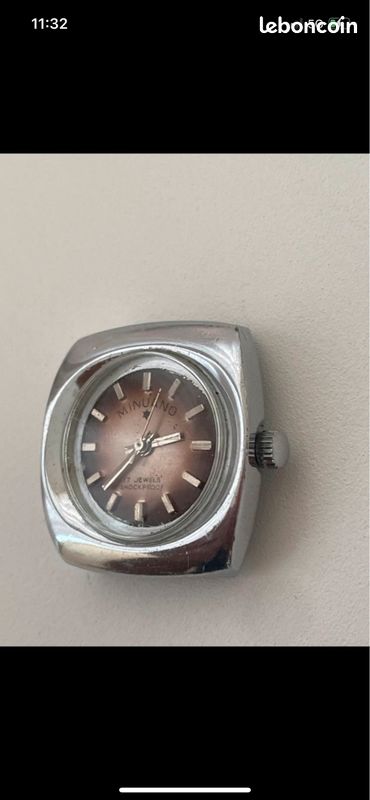 Montre ancienne Minuano 17 jewels mécanique (image 2)