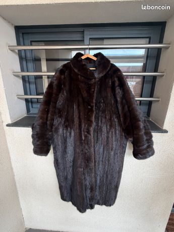 Manteau En Vison D'élevage – Taille 42/44 – État Comme Neuf – Grande Braderie
