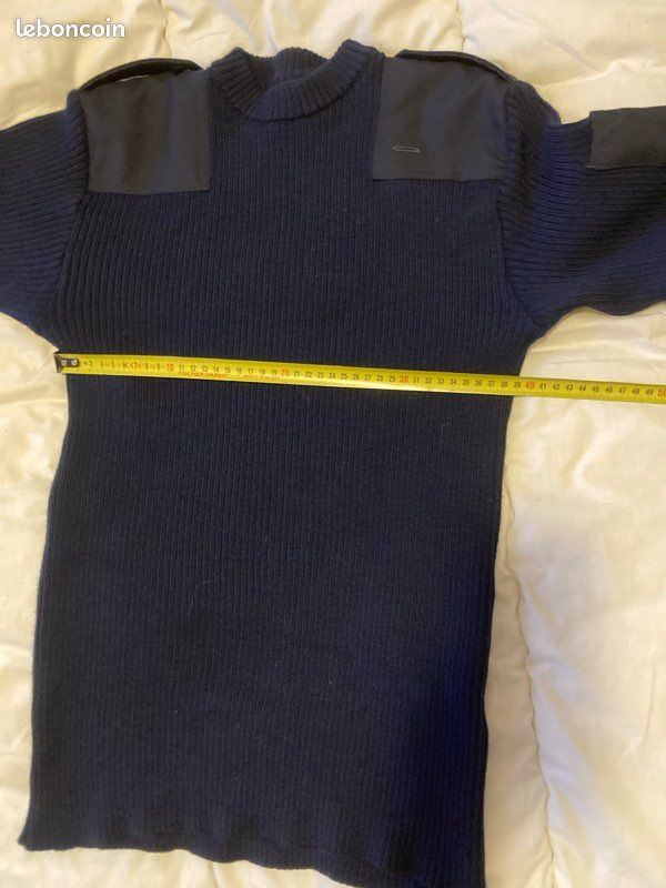 Pull marine type marine nationale/marchande, taille S 88/92