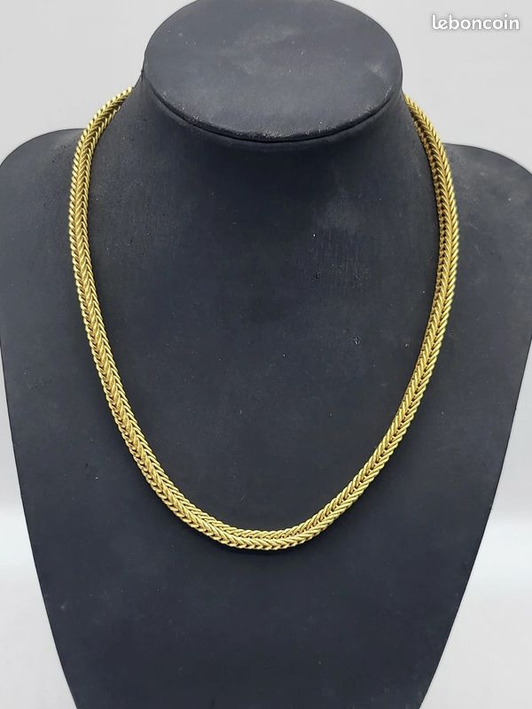 Rétro Punk Collier Maille Doré Corde Tressé Chaîne Bijoux Tour De Cou