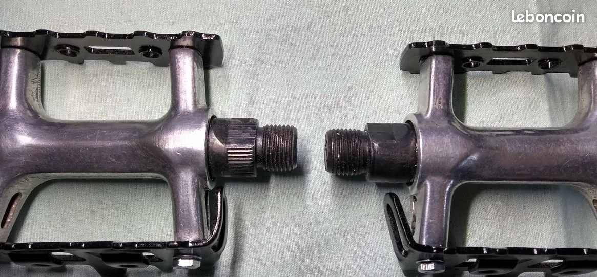 Paires de pédales vélo aluminium 9/16" - VTT VTC Ville Vintage Vélotaf (image 15)