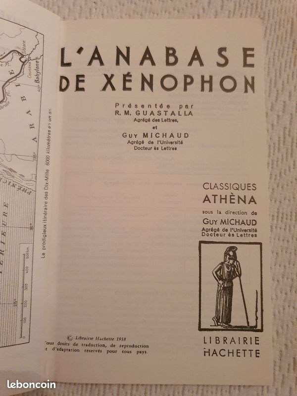 "L'anabase de Xenophon" en grec ancien. Classiques Athena chez Hachette (image 3)