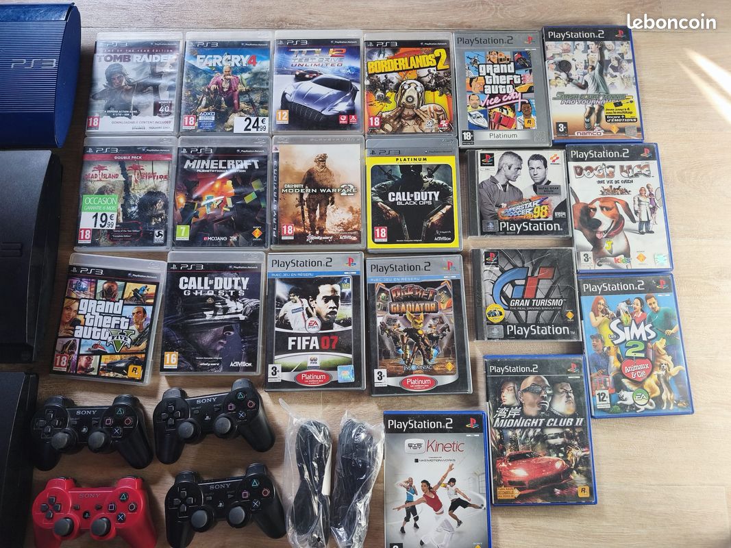 Lot De 2 Consoles PS2 Sony + Jeux Et Accessoires – Occasion, Fonctionnel