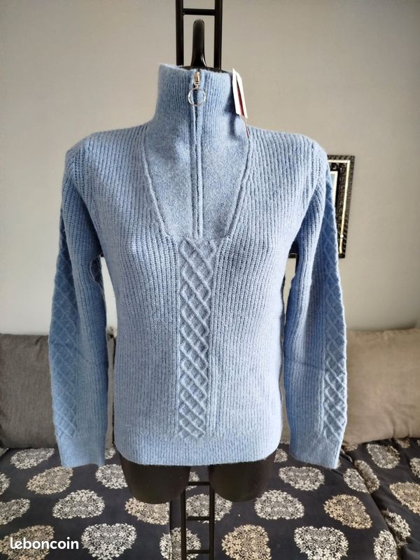 William de faye pull cachemire bleu jean L Vêtements