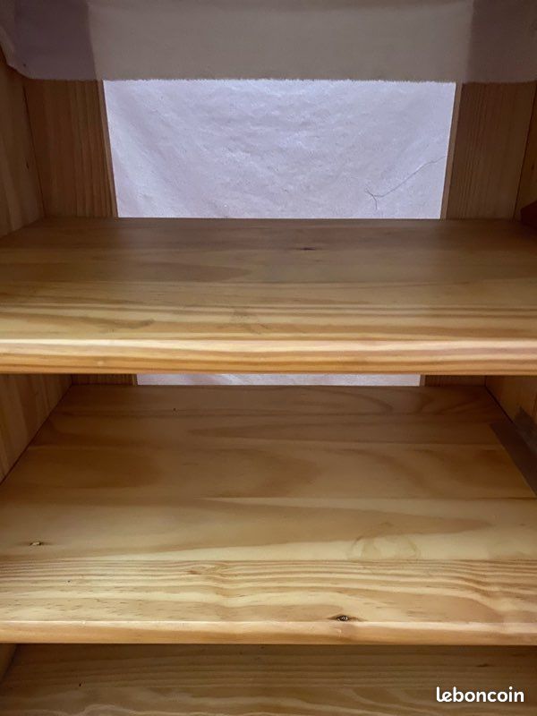 Commode meuble de chevet en bois sur roulette 3 étages (image 4)