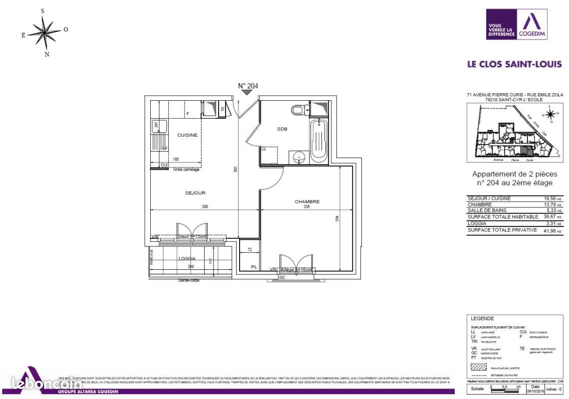 Appartement a louer saint-cyr-l'ecole - 2 pièce(s) - 38 m2 - Surfyn