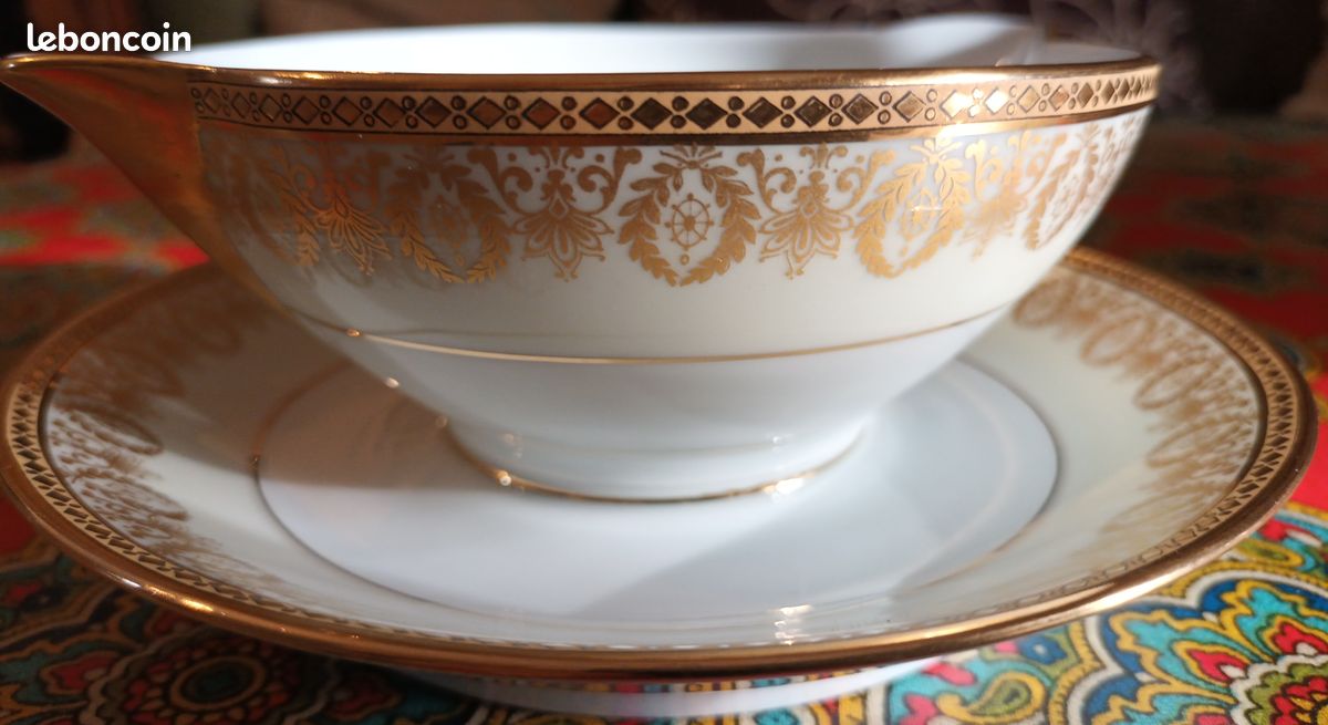 Légumier et saucière Field Haviland Empire / Couronne de Lauriers / Porcelaine de Limoges (image 1)