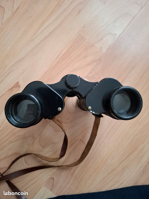 Paire de jumelles MONCLAIR (Paris) Stereo 8 x 30 avec boîte en cuir à lanière (image 6)