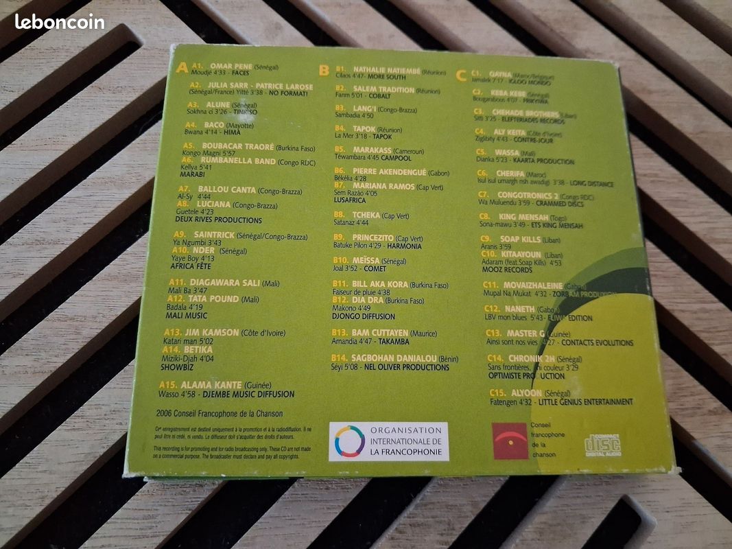 Compilation Box 3 Cd Francophonie 2006 / African, Mbalax, Raï, Reggae-Pop, Pop Rap (image 4)