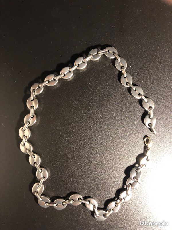 Collier grain de café en argent (image 2)