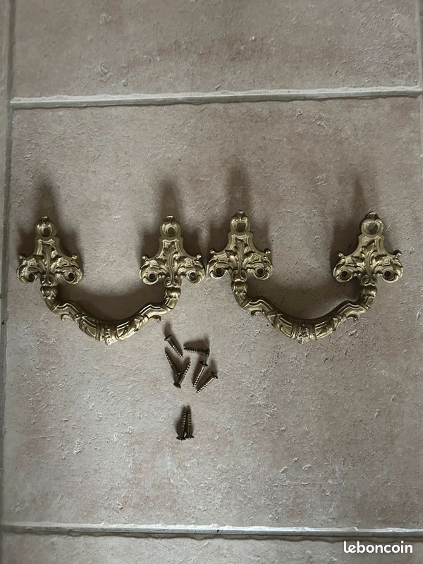 Poignées de piano en bronze ancien (image 1)