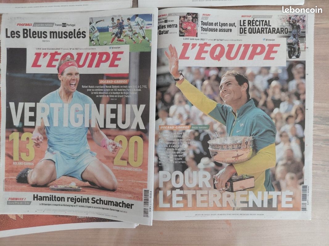 Journaux l'équipe tennis alcaraz djokovic fils nadal (image 15)