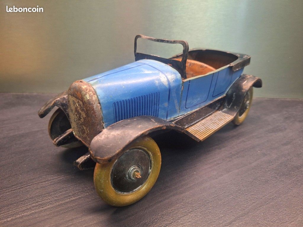 Jouet Ancien JEP Torpédo Peugeot 7375 – Tôle Lithographiée, Fabrication Française, Bon état