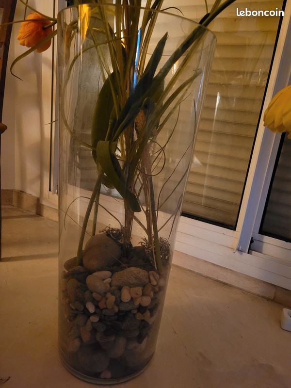 Grand vase verre transparent (image 3)