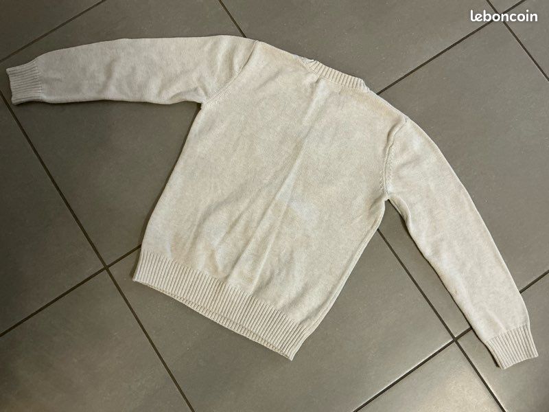 Pull beige H&M 8-10 ans cerf écharpe bonnet hiver Noël CAO74 (image 15)