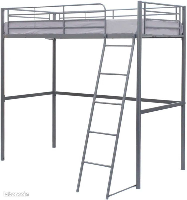 Lit mezzanine gris (image 1)