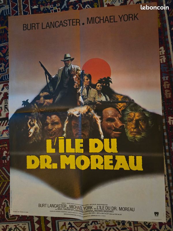 Affiche originale francaise film l'ile du docteur moreau 1977 de don taylor (image 1)
