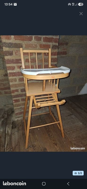 Chaise haute bois (image 1)