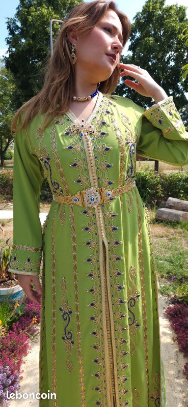 Caftan orientale vert neuf, kaftan (image 5)
