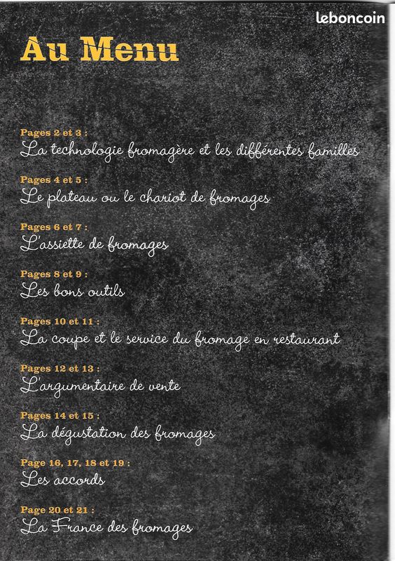 Livret : "Le service des FROMAGES en restauration" (image 3)
