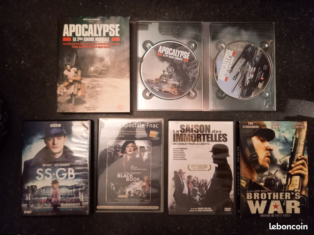 WW2 39-45 Lot de DVD : docu APOCALYPSE + 4 films (image 1)