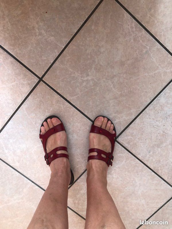 Sandales tongs femmes rouges 40 (image 2)