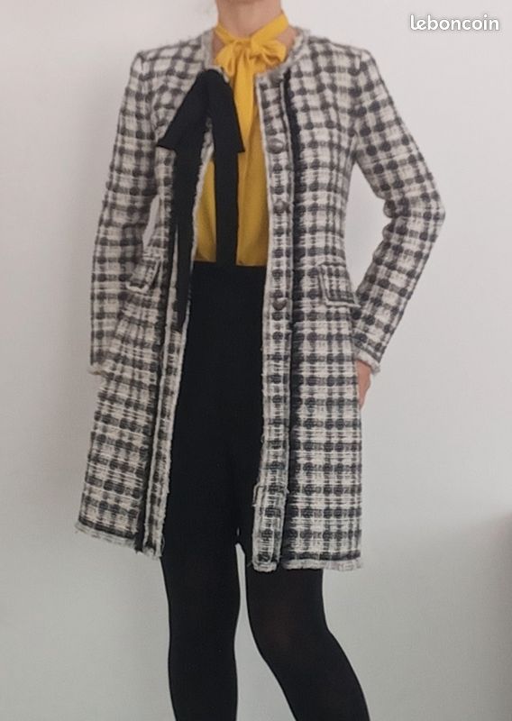 Manteau veste tweed Zara taille xs 34 femme Vêtements