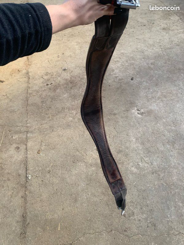 Sangle cuir marron 125cm (image 3)