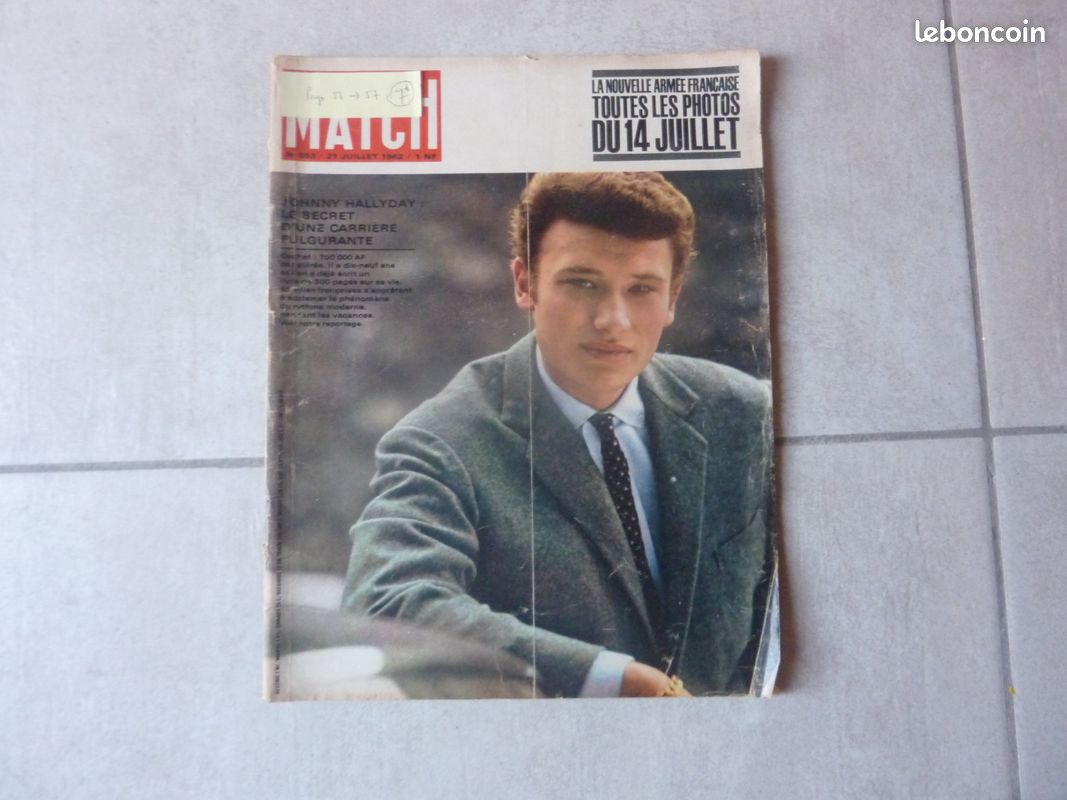 Lot 6 anciennes revues Paris Match Johnny/Sylvie (image 2)