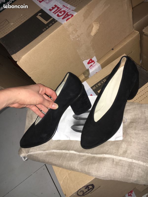 Talons Carré Velour Noir (image 3)
