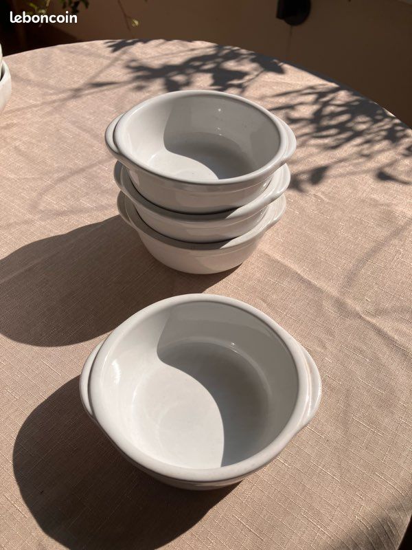 Assiettes de dessert en céramique blanche (image 3)