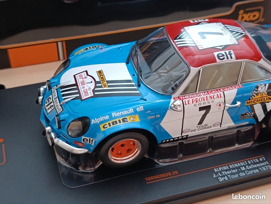 Rare 1/18 ixo ALPINE RENAULT A110 #7
J.-L.Therier -M.Callewaert
3rd Tour de Corse 1973 (image 5)
