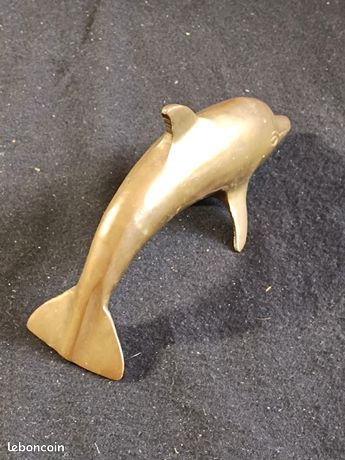 IEUDNS Statue de poisson en laiton - Statue d'animal marin - Décoration de petit thé pour animal domestique - Figurine de collection - Poisson saumon