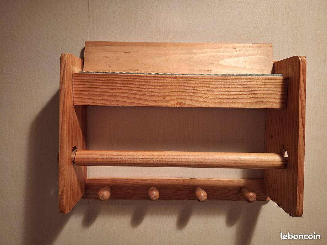 Etagère cuisine bois avec dérouleurs (image 5)