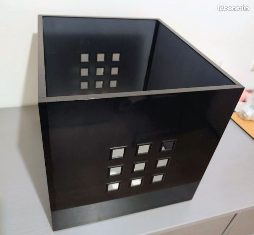NEUVES 2 boites caisses casiers LEKMAN ikea noir boite niche rangement (image 6)