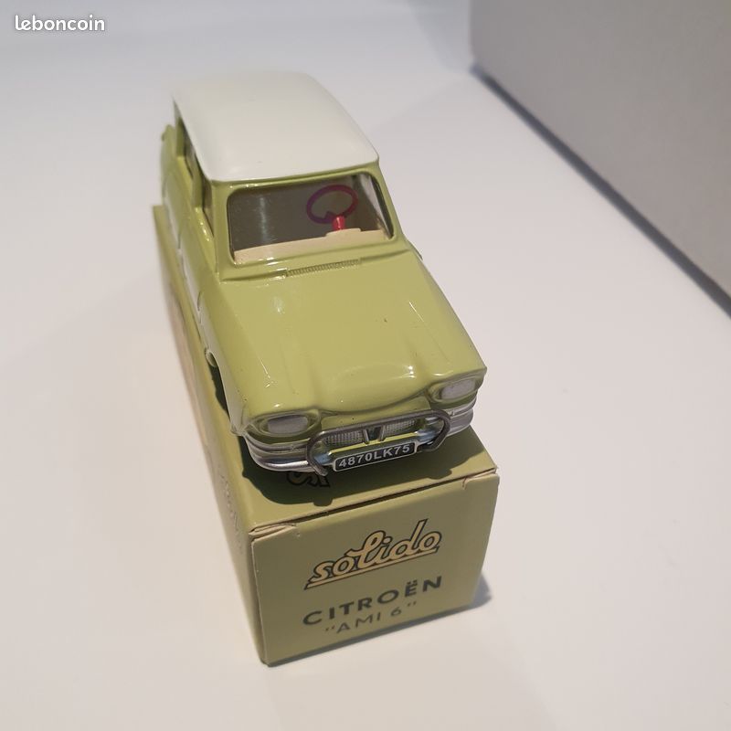 CITROEN AMI 6 Dinky Toys 1:43 Bleue Toit Blanc Modèle Occasion