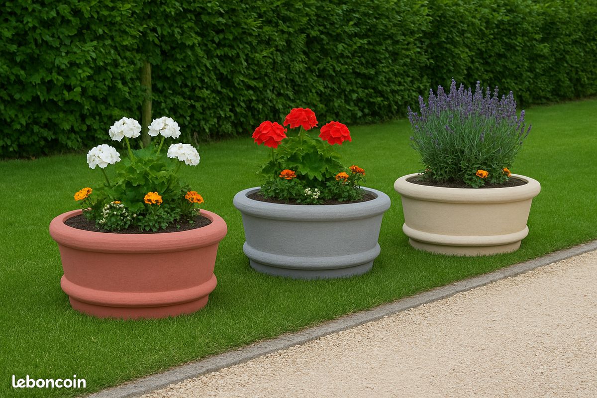Pot de fleur en pierre reconstituée (image 3)