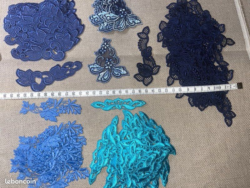 18 Pièces Patchs Papillon Dentelle Yuqilin - Appliques à Coudre Multicolores Pour Vêtements Et Décoration