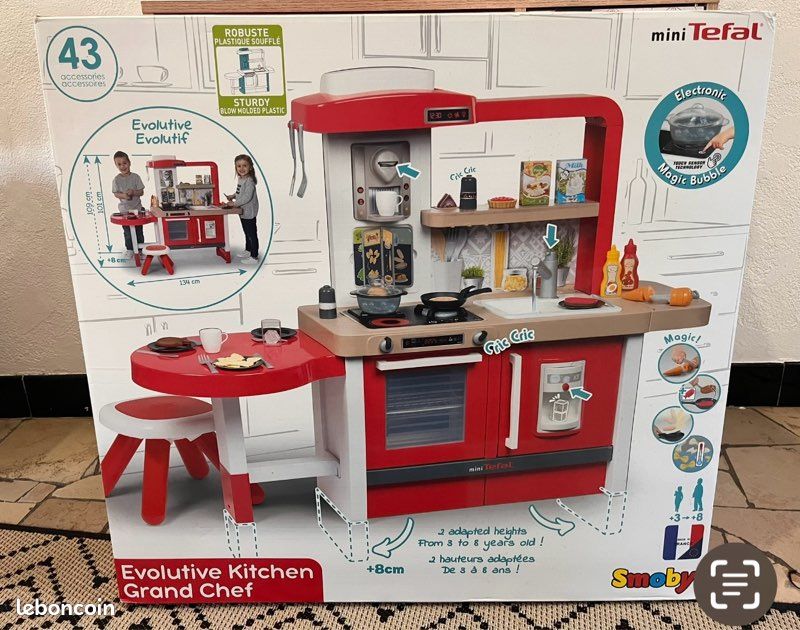 Cuisine De Jeu Smoby Tefal 2022 – Avec Accessoires Réalistes, Dès 3 Ans, Pour Jouer à La Dînette