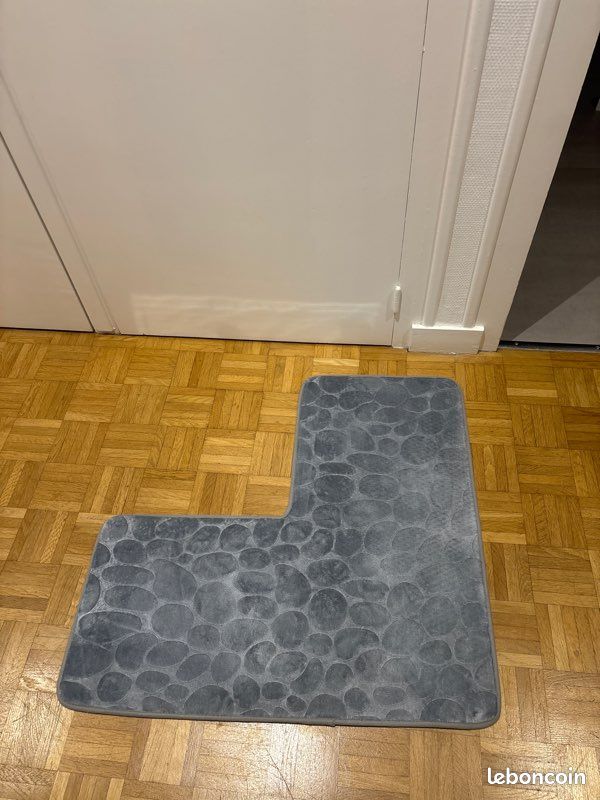 Tapis De Salle De Bain Antidérapant, Tapis D'angle En Luffa  Avec Drain Sechage Rapide 55 X 55 Cm 96477057
