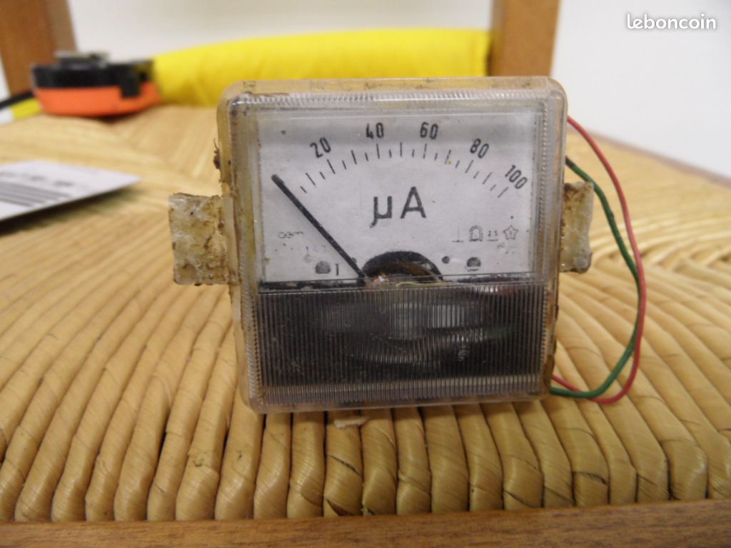 Ampèremètre micro pointeur microampère de 0 à 100 μA (image 1)