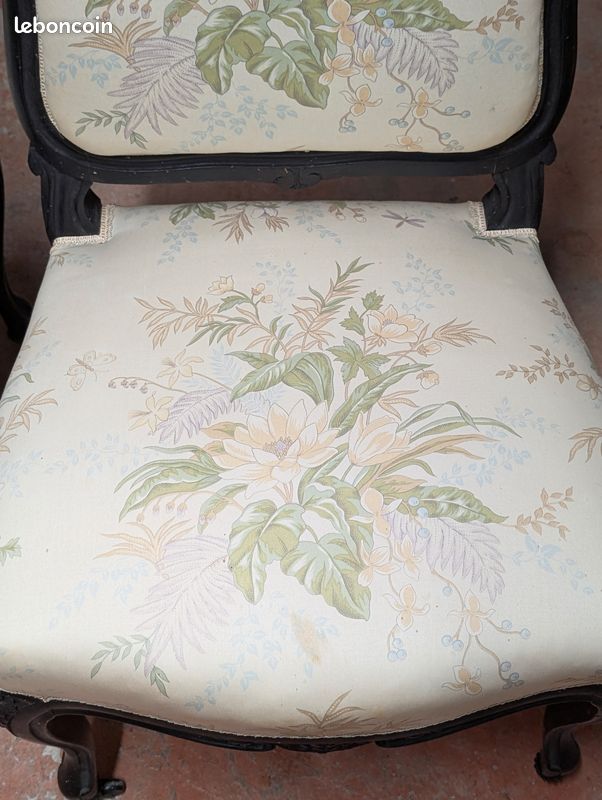 2 chaises Napoléon III style Louis XV refaites (image 2)